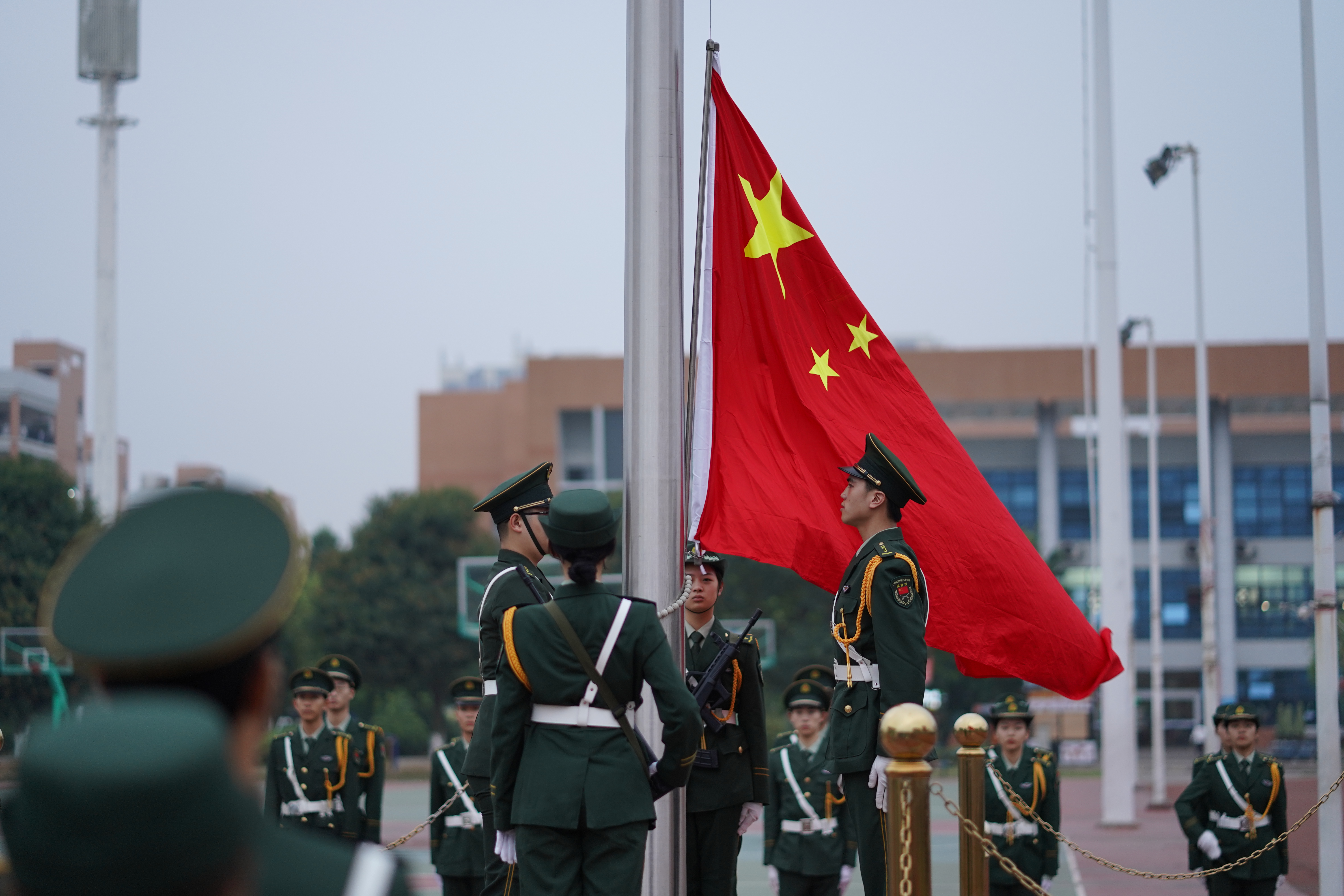升旗仪式现场
