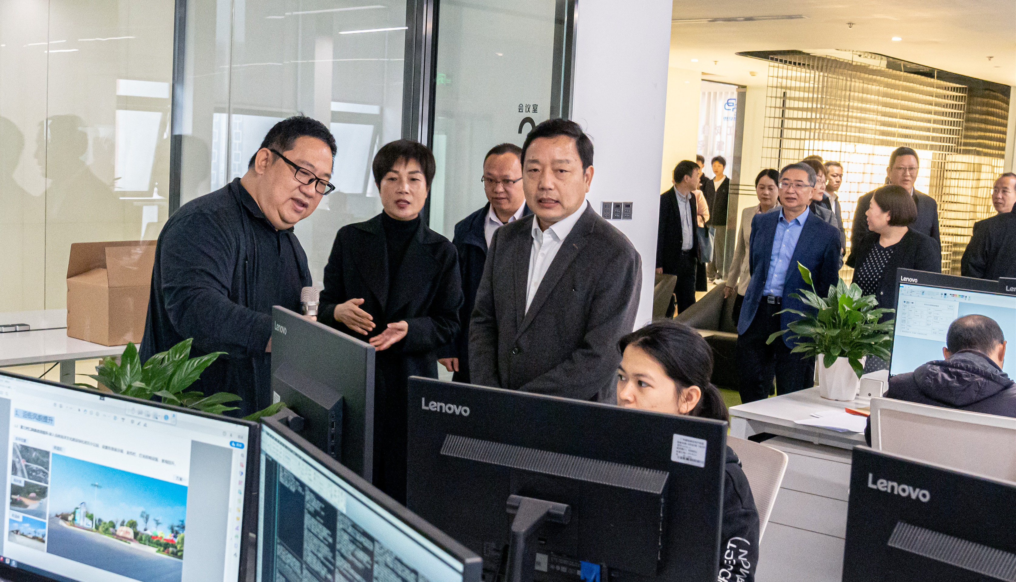 杨绿峰厅长一行参观乐玩首页（中国）网页版信息模型（BIM）技术应用研究中心